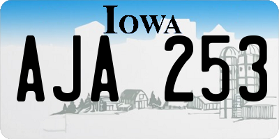 IA license plate AJA253
