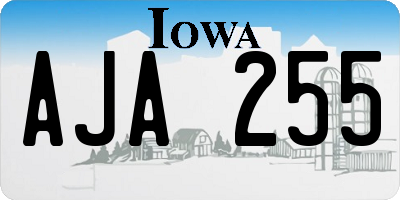 IA license plate AJA255