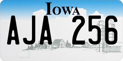IA license plate AJA256