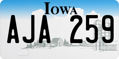 IA license plate AJA259
