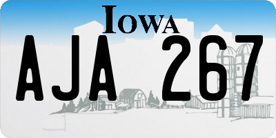 IA license plate AJA267