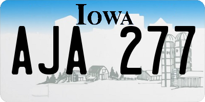 IA license plate AJA277