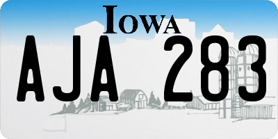 IA license plate AJA283