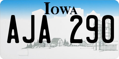 IA license plate AJA290