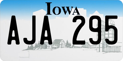 IA license plate AJA295