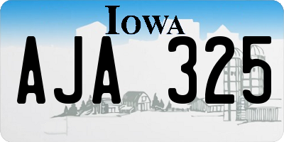 IA license plate AJA325