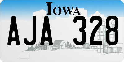 IA license plate AJA328
