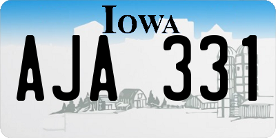 IA license plate AJA331