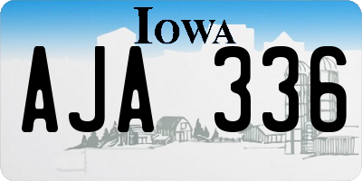 IA license plate AJA336