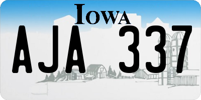 IA license plate AJA337