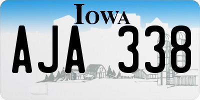 IA license plate AJA338