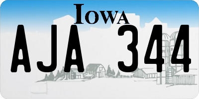 IA license plate AJA344