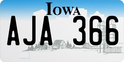 IA license plate AJA366