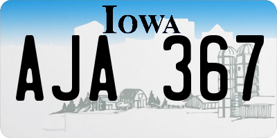 IA license plate AJA367