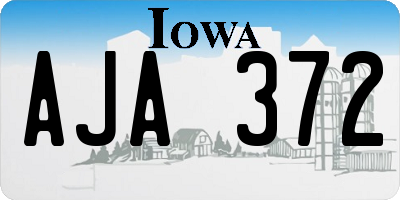 IA license plate AJA372