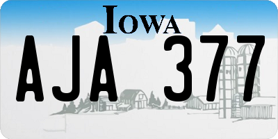 IA license plate AJA377
