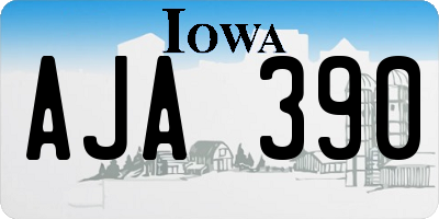 IA license plate AJA390