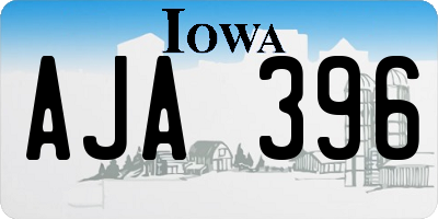 IA license plate AJA396