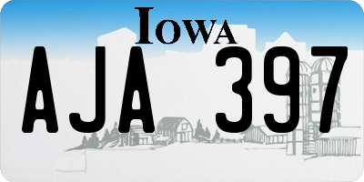 IA license plate AJA397