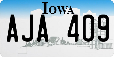 IA license plate AJA409