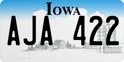IA license plate AJA422