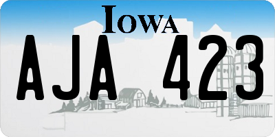 IA license plate AJA423
