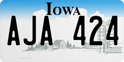 IA license plate AJA424