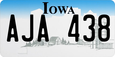 IA license plate AJA438