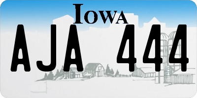 IA license plate AJA444