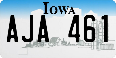IA license plate AJA461
