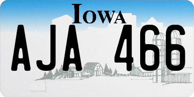 IA license plate AJA466