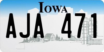 IA license plate AJA471