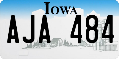 IA license plate AJA484