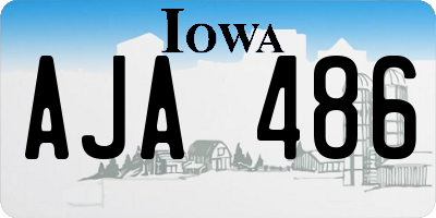 IA license plate AJA486