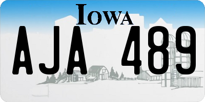 IA license plate AJA489