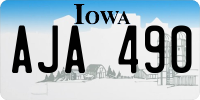 IA license plate AJA490