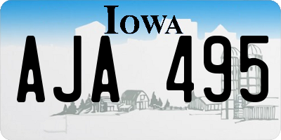 IA license plate AJA495