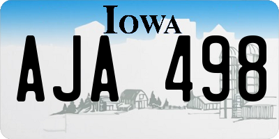 IA license plate AJA498