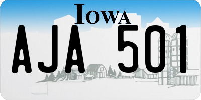 IA license plate AJA501