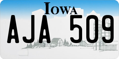 IA license plate AJA509
