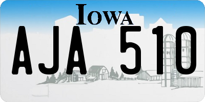 IA license plate AJA510