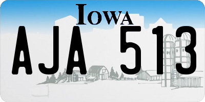 IA license plate AJA513