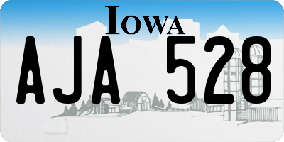 IA license plate AJA528