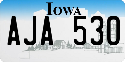 IA license plate AJA530