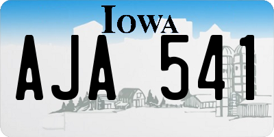 IA license plate AJA541