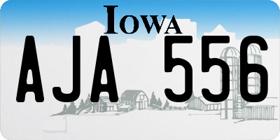 IA license plate AJA556