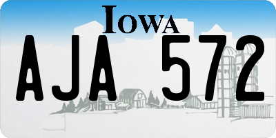 IA license plate AJA572