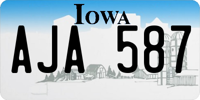 IA license plate AJA587