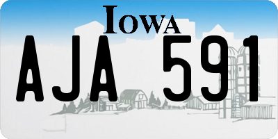 IA license plate AJA591