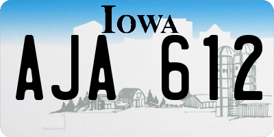 IA license plate AJA612